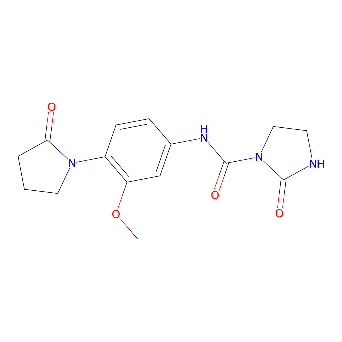 N-[3-Methoxy-4-(2-oxopyrrolidin-1-YL)phenyl]-2-oxoimidazolidine-1-carboxamide molecular structure, CAS 1448034-68-1