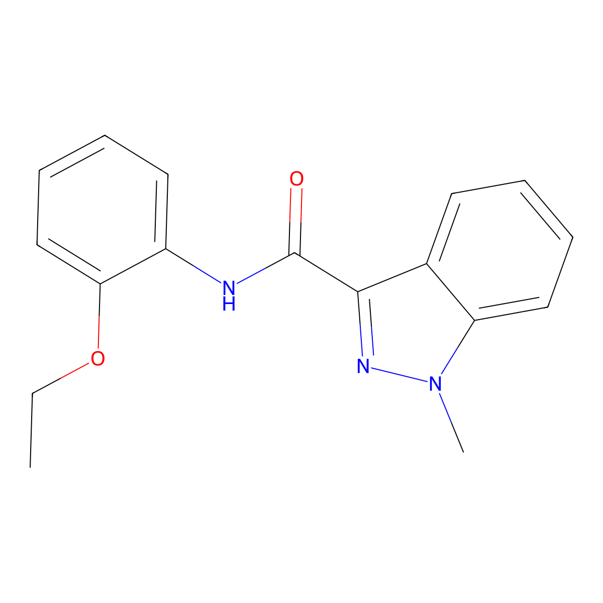 N-(2-ethoxyphenyl)-1-methyl-1H-indazole-3-carboxamide molecular structure, CAS 1448034-84-1