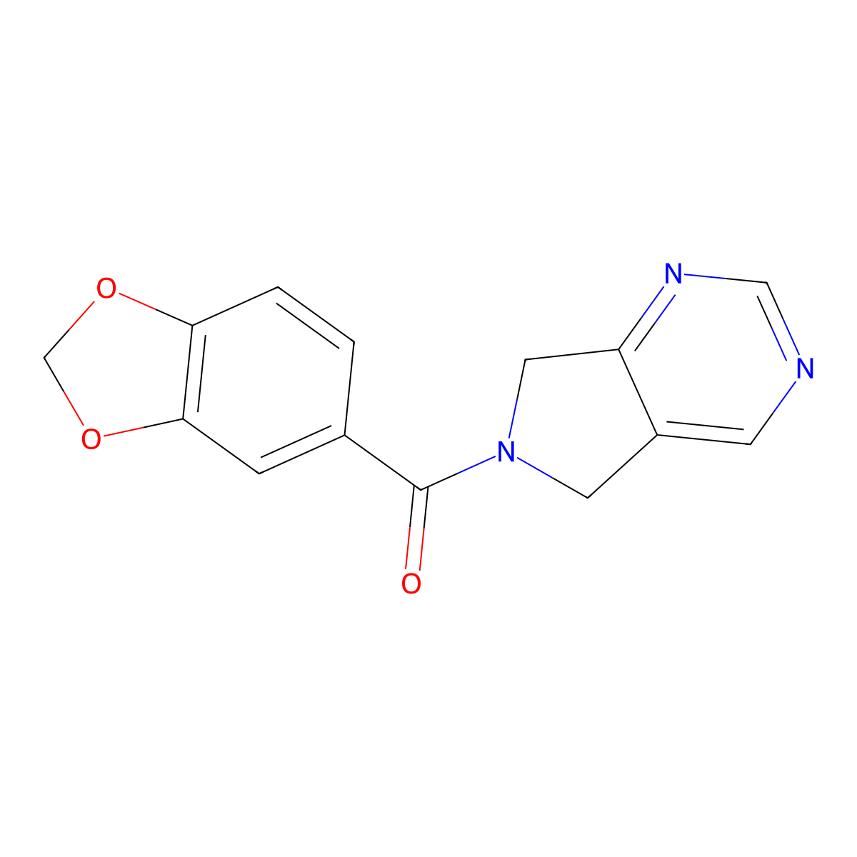 benzo[d][1,3]dioxol-5-yl(5H-pyrrolo[3,4-d]pyrimidin-6(7H)-yl)methanone molecular structure, CAS 1448036-06-3