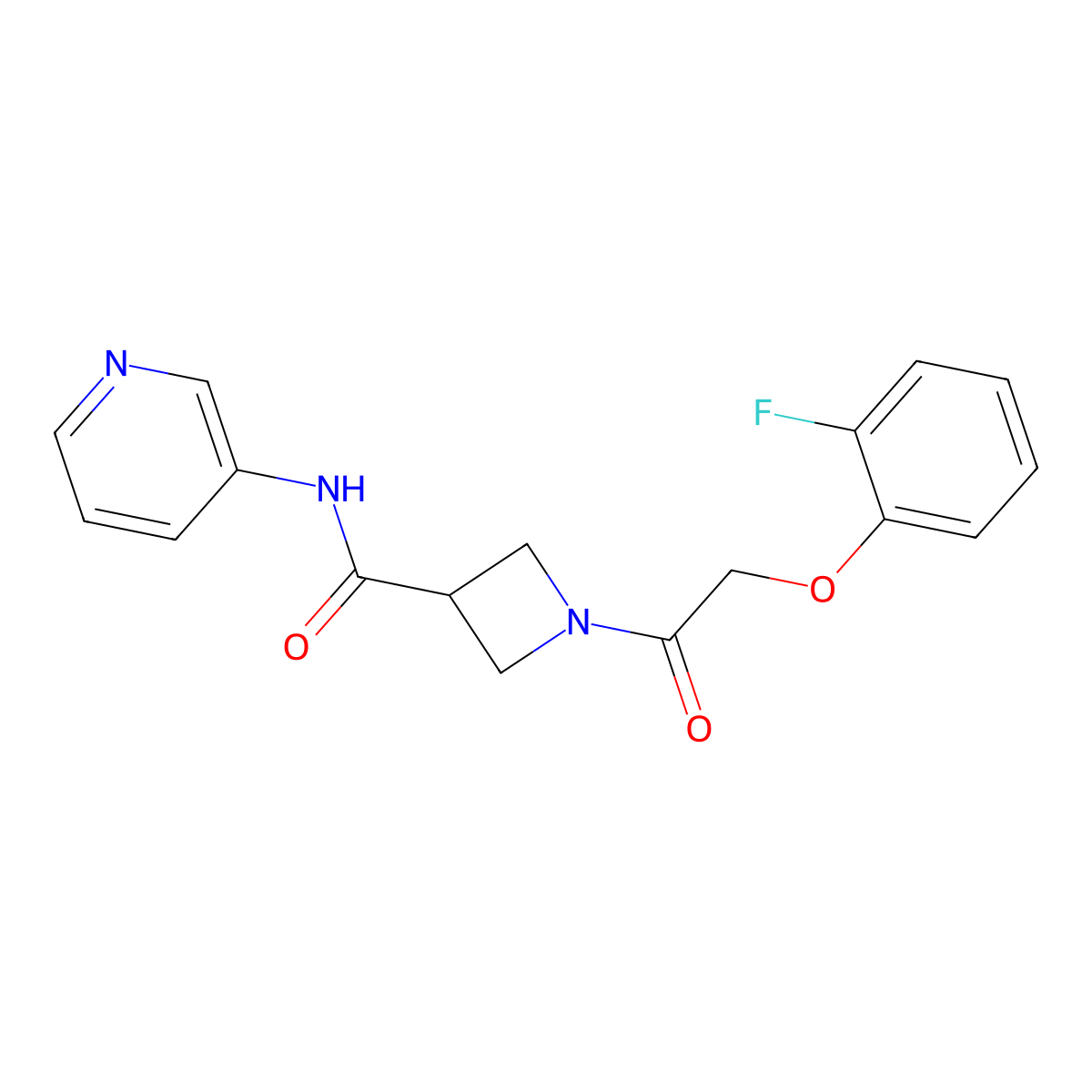 1-(2-(2-fluorophenoxy)acetyl)-N-(pyridin-3-yl)azetidine-3-carboxamide molecular structure, CAS 1448036-11-0