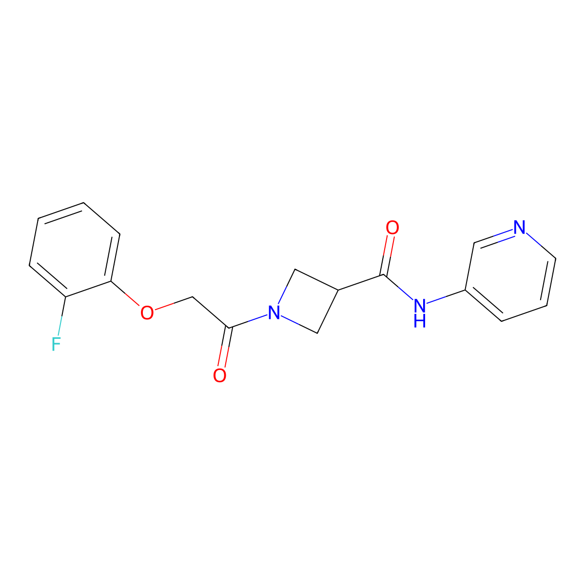 1-(2-(2-fluorophenoxy)acetyl)-N-(pyridin-3-yl)azetidine-3-carboxamide molecular structure, CAS 1448036-11-0