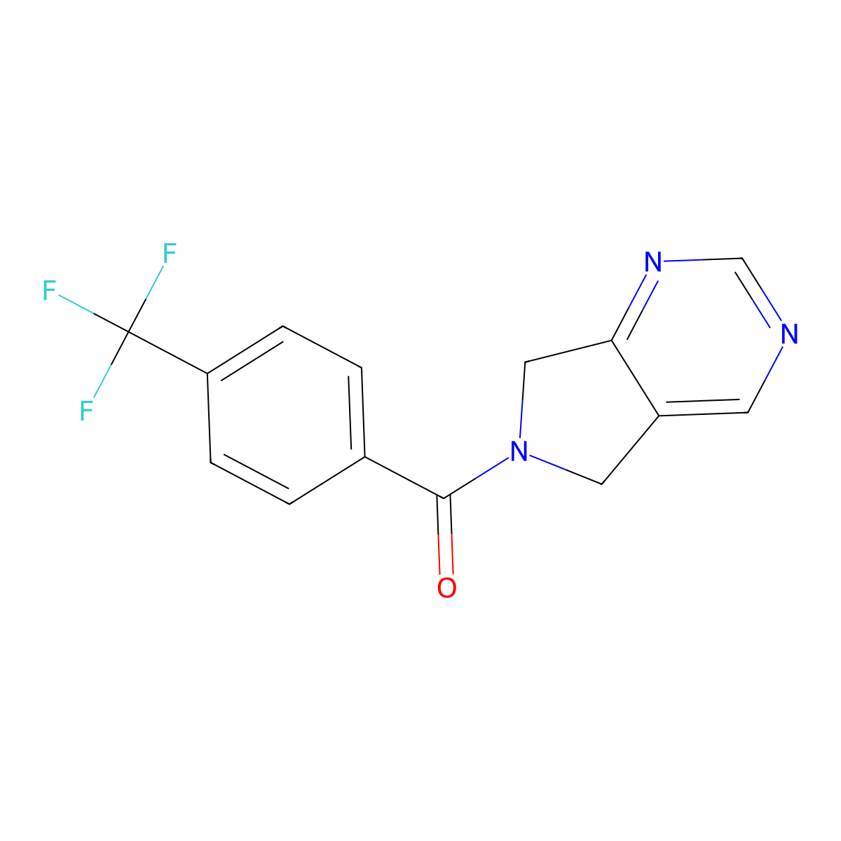 (5H-pyrrolo[3,4-d]pyrimidin-6(7H)-yl)(4-(trifluoromethyl)phenyl)methanone molecular structure, CAS 1448036-13-2
