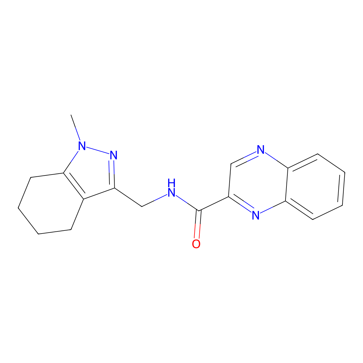 N-[(1-methyl-4,5,6,7-tetrahydro-1H-indazol-3-yl)methyl]quinoxaline-2-carboxamide molecular structure, CAS 1448036-35-8