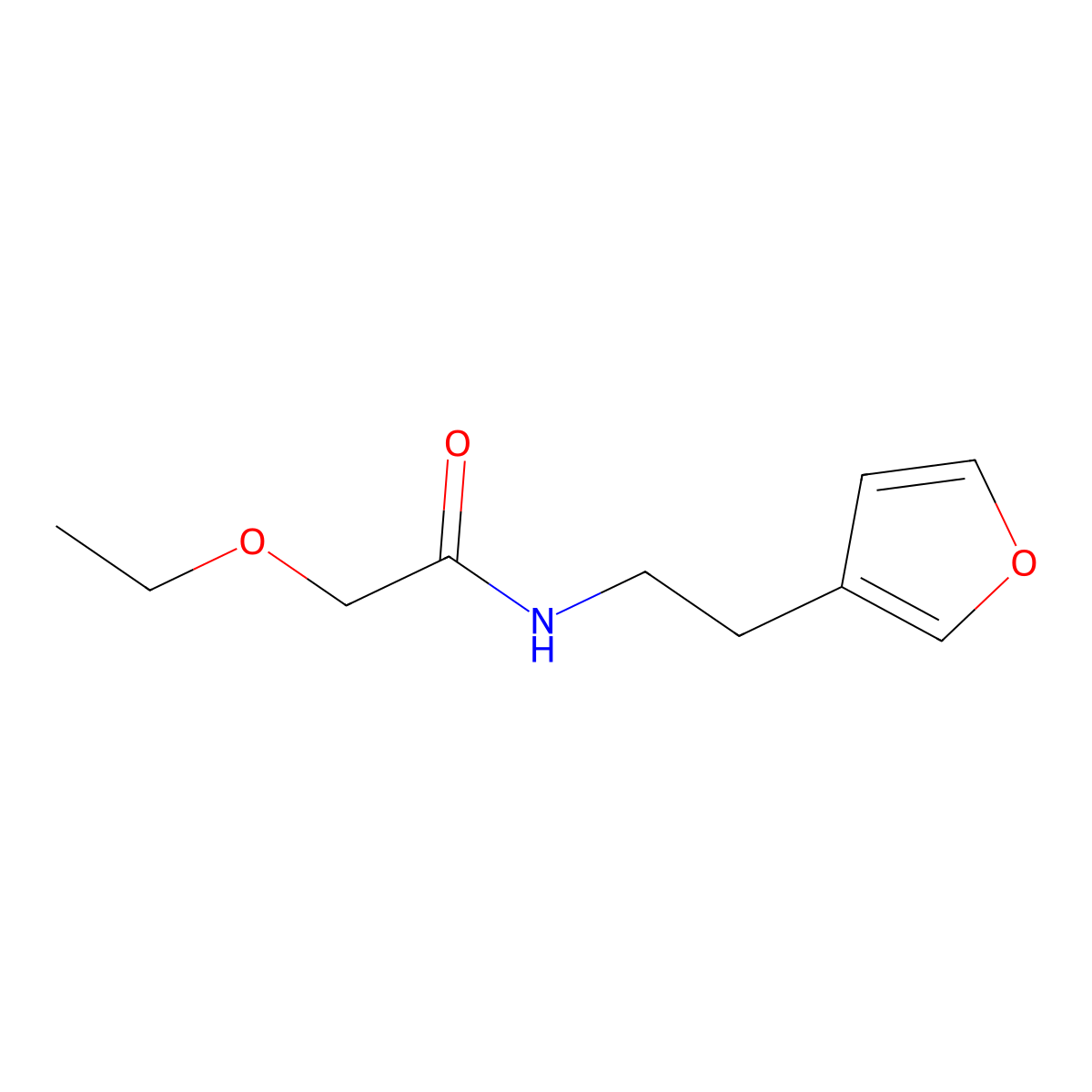2-Ethoxy-N-[2-(furan-3-YL)ethyl]acetamide molecular structure, CAS 1448036-98-3