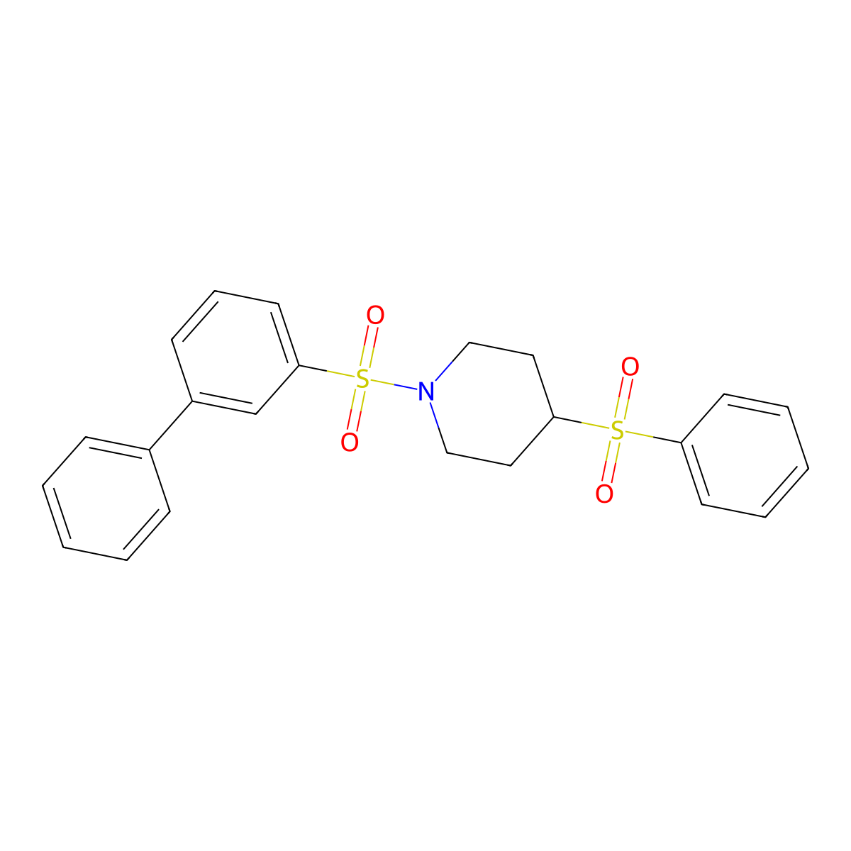 1-([1,1'-Biphenyl]-3-ylsulfonyl)-4-(phenylsulfonyl)piperidine molecular structure, CAS 1448037-72-6