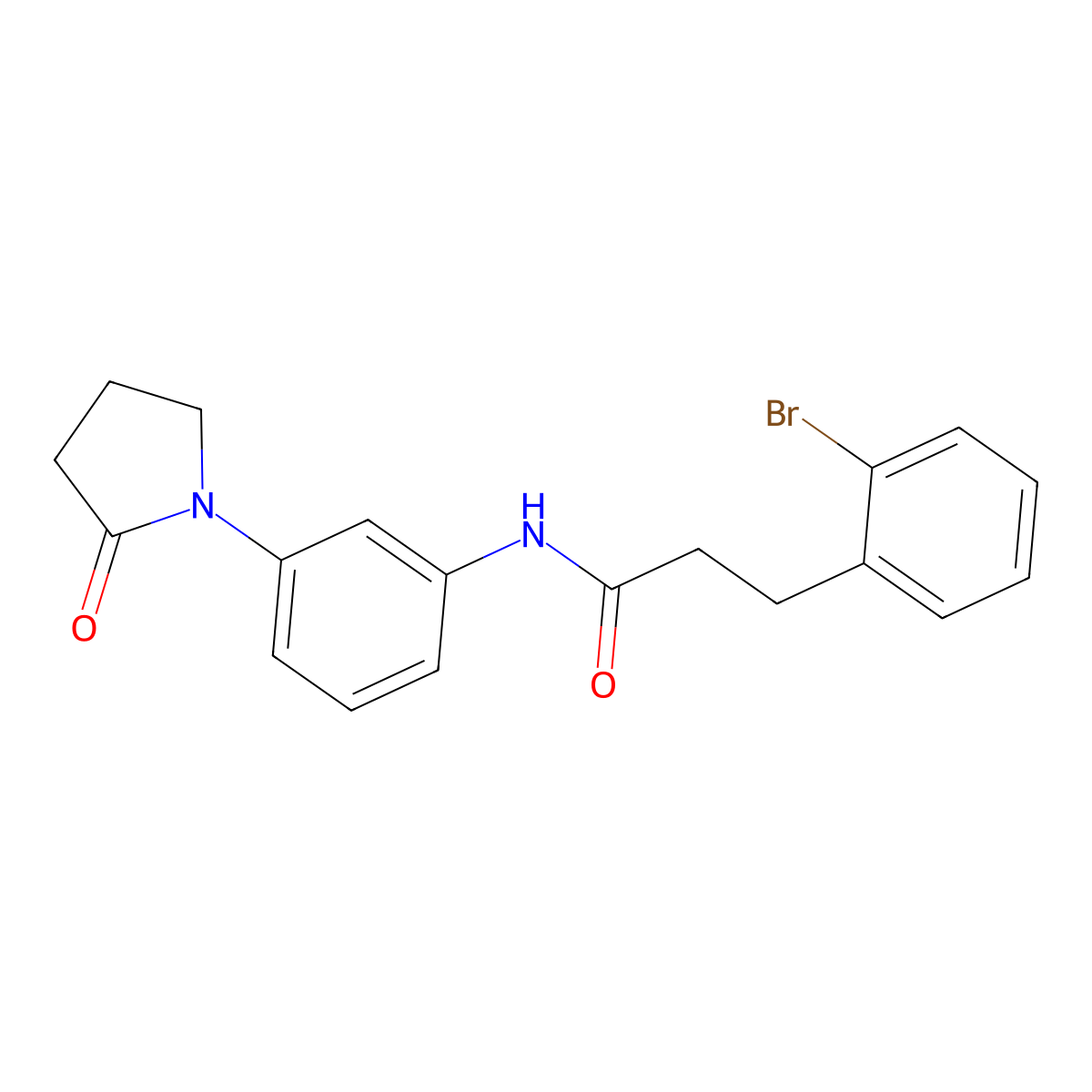 3-(2-Bromophenyl)-N-[3-(2-oxopyrrolidin-1-YL)phenyl]propanamide molecular structure, CAS 1448037-96-4