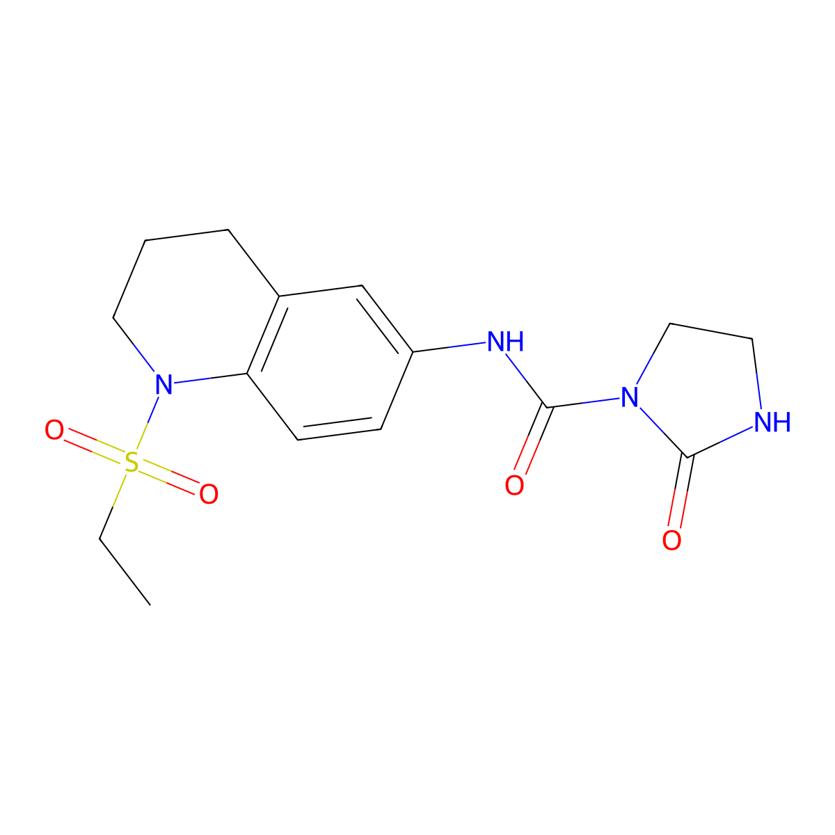 N-(1-(ethylsulfonyl)-1,2,3,4-tetrahydroquinolin-6-yl)-2-oxoimidazolidine-1-carboxamide molecular structure, CAS 1448038-08-1