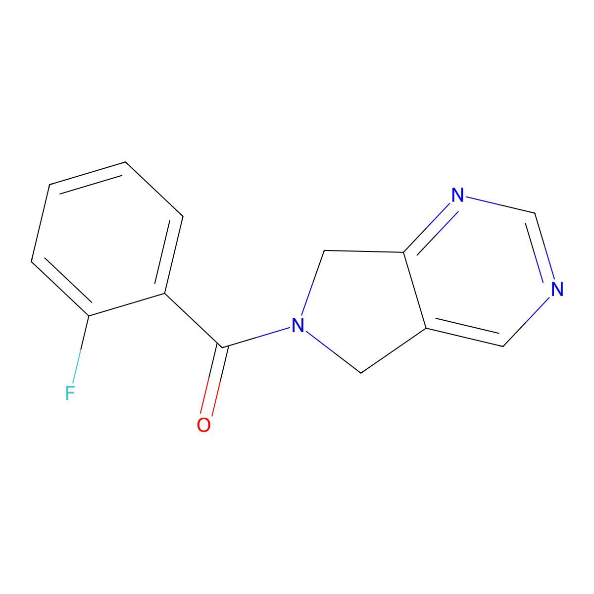 (2-fluorophenyl)(5H-pyrrolo[3,4-d]pyrimidin-6(7H)-yl)methanone molecular structure, CAS 1448038-39-8