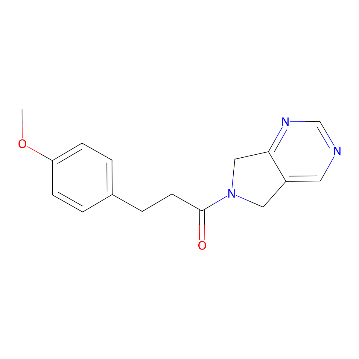 3-(4-methoxyphenyl)-1-(5H-pyrrolo[3,4-d]pyrimidin-6(7H)-yl)propan-1-one molecular structure, CAS 1448038-40-1