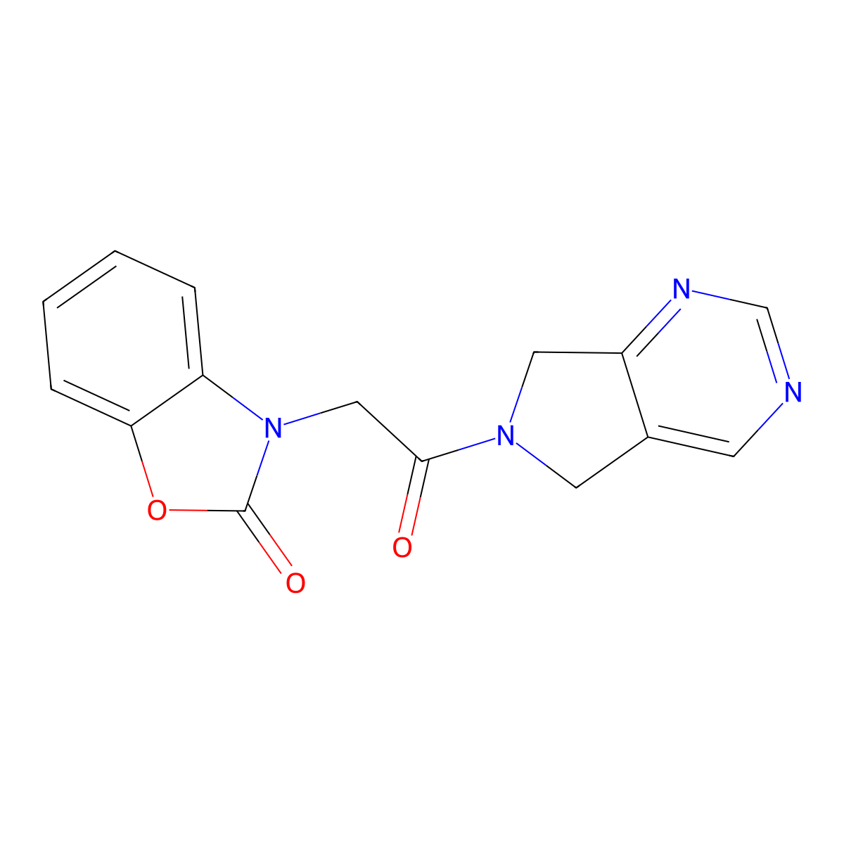 3-(2-oxo-2-(5H-pyrrolo[3,4-d]pyrimidin-6(7H)-yl)ethyl)benzo[d]oxazol-2(3H)-one molecular structure, CAS 1448043-86-4
