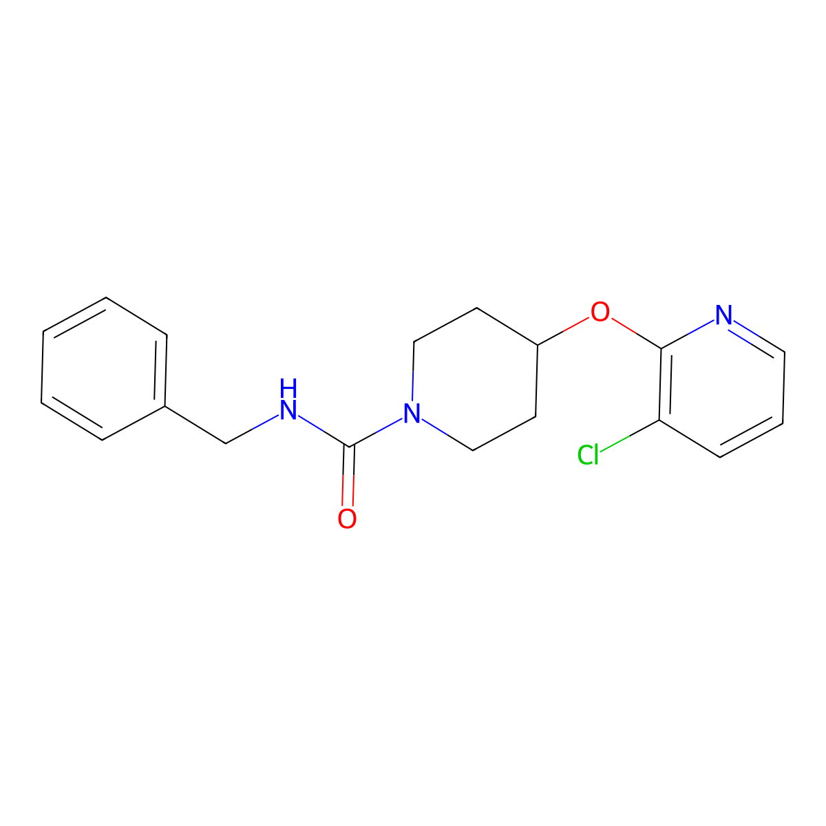 N-Benzyl-4-[(3-chloropyridin-2-YL)oxy]piperidine-1-carboxamide molecular structure, CAS 1448044-21-0