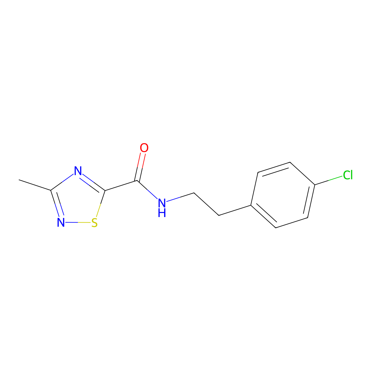 N-(4-chlorophenethyl)-3-methyl-1,2,4-thiadiazole-5-carboxamide molecular structure, CAS 1448044-24-3