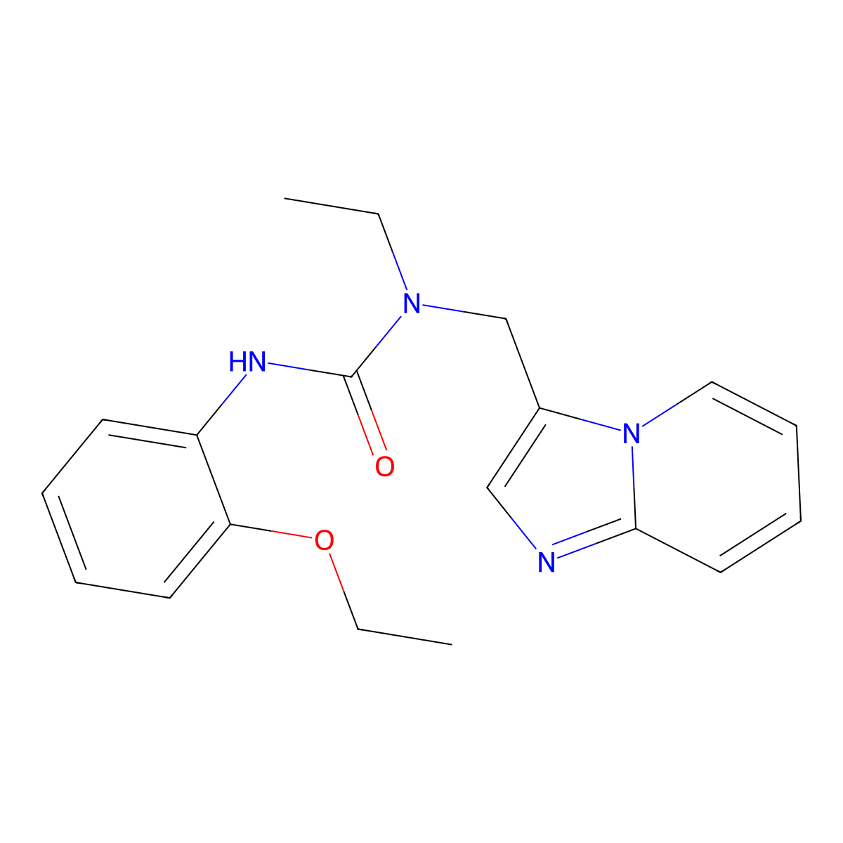 3-(2-Ethoxyphenyl)-1-ethyl-1-(imidazo[1,2-a]pyridin-3-ylmethyl)urea molecular structure, CAS 1448044-60-7