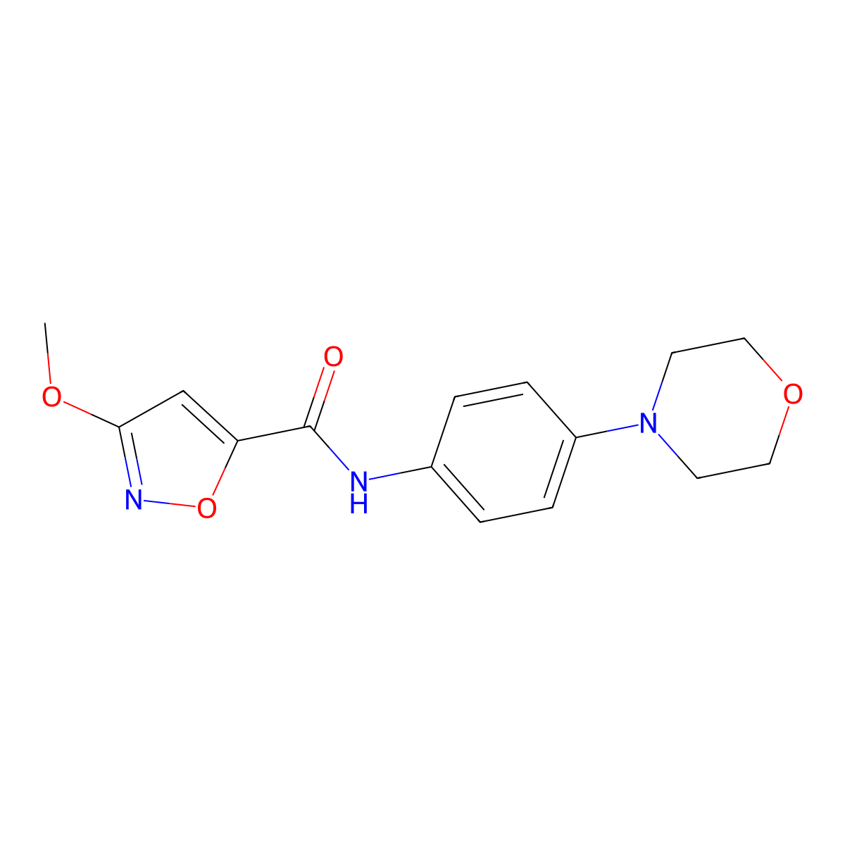 3-methoxy-N-(4-morpholinophenyl)isoxazole-5-carboxamide molecular structure, CAS 1448044-66-3