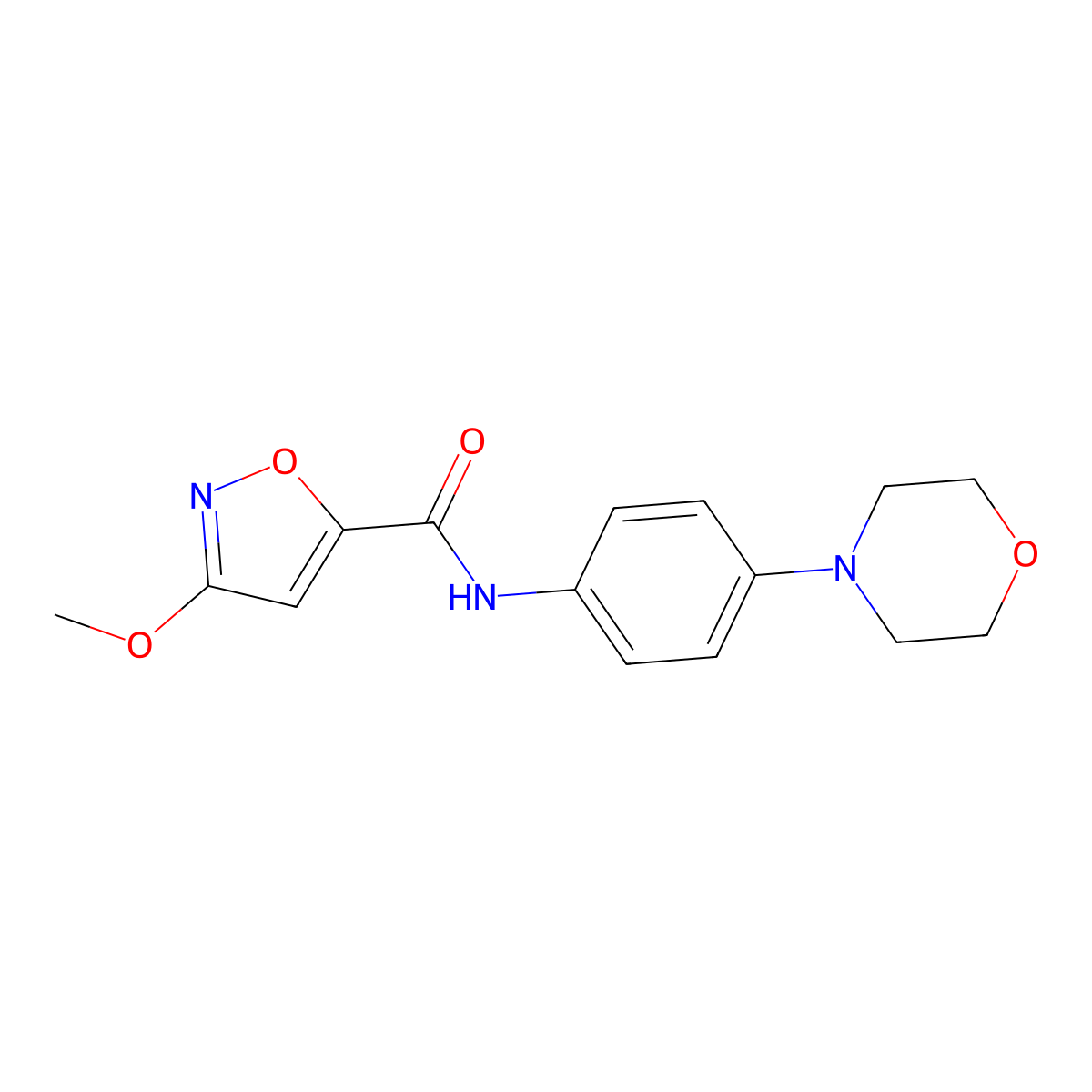 3-methoxy-N-(4-morpholinophenyl)isoxazole-5-carboxamide molecular structure, CAS 1448044-66-3