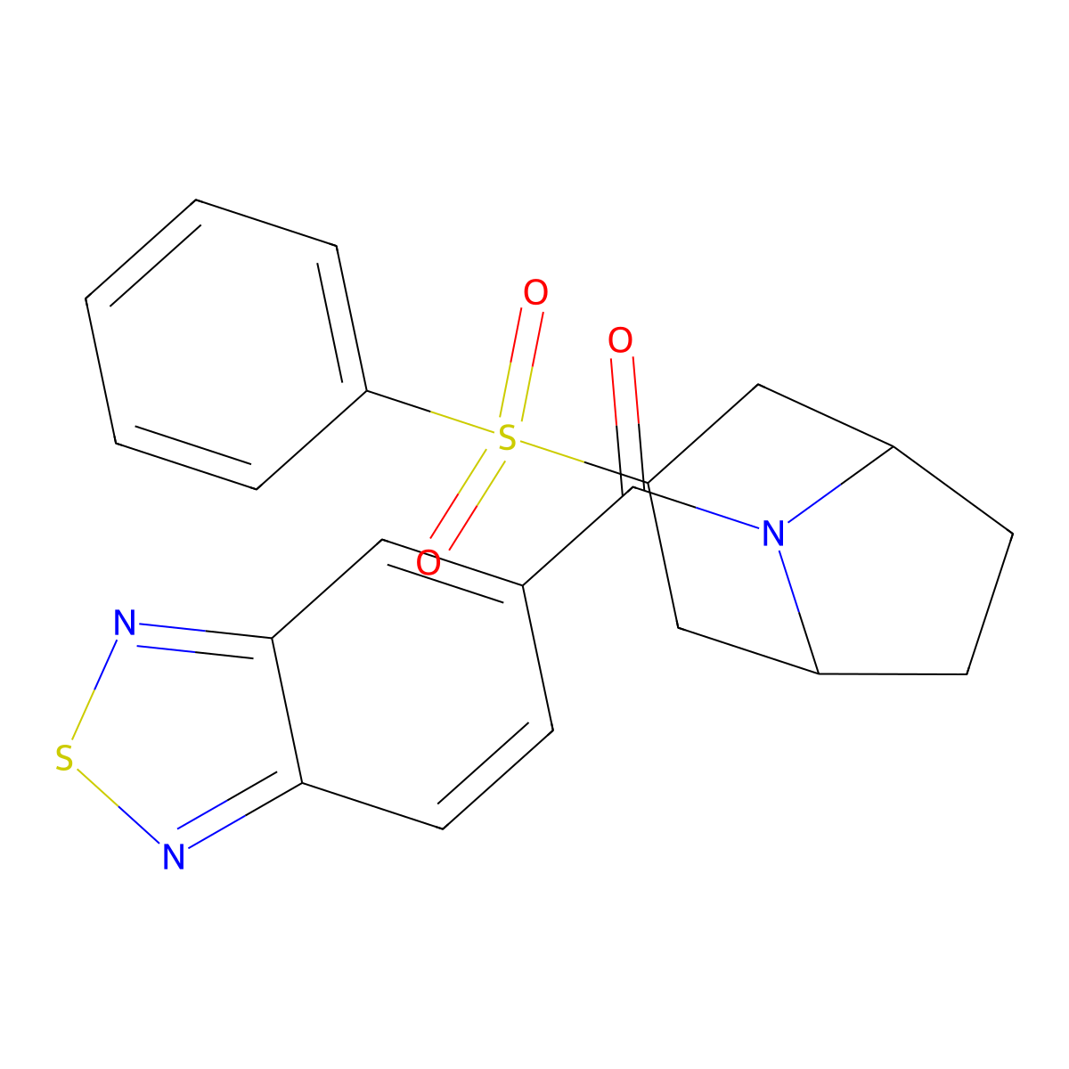 benzo[c][1,2,5]thiadiazol-5-yl((1R,5S)-3-(phenylsulfonyl)-8-azabicyclo[3.2.1]octan-8-yl)methanone molecular structure, CAS 1448044-69-6