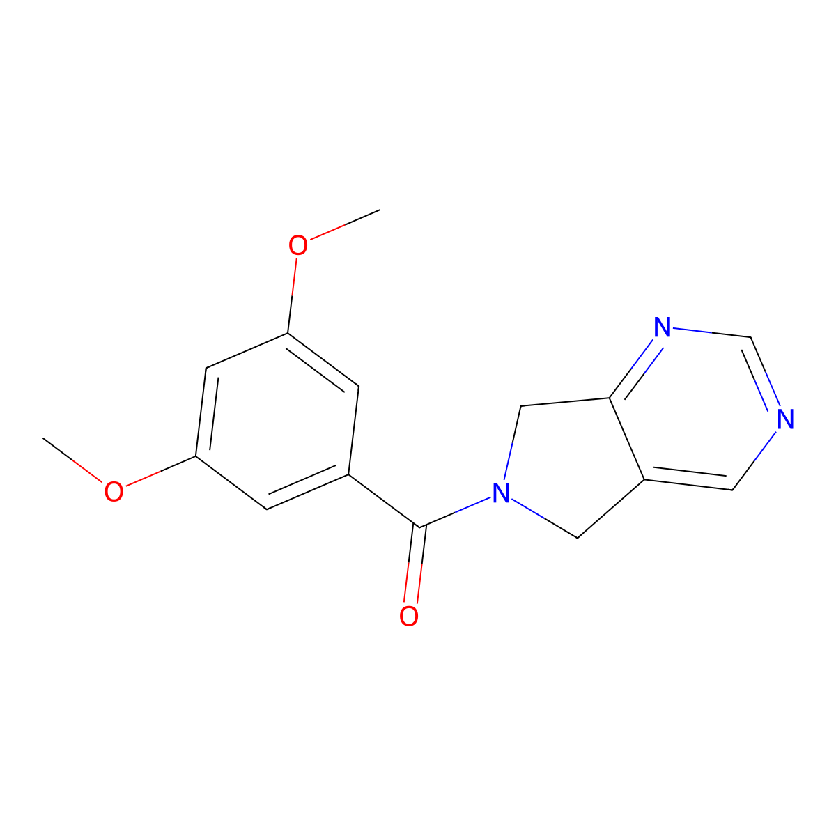 (3,5-dimethoxyphenyl)(5H-pyrrolo[3,4-d]pyrimidin-6(7H)-yl)methanone molecular structure, CAS 1448045-14-4