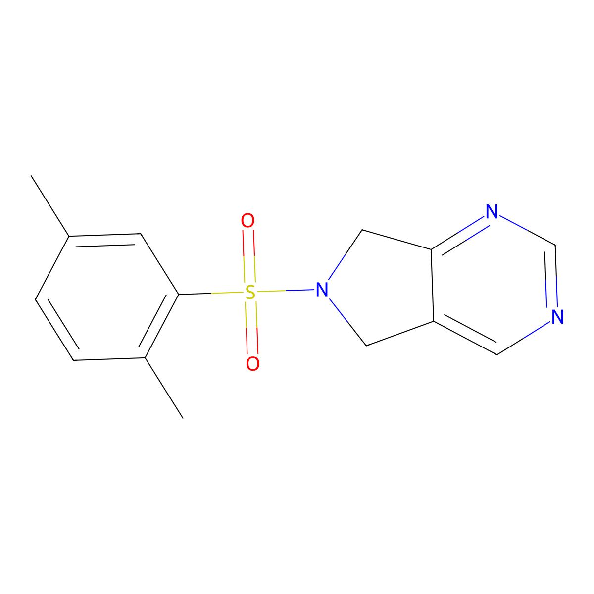 6-((2,5-dimethylphenyl)sulfonyl)-6,7-dihydro-5H-pyrrolo[3,4-d]pyrimidine molecular structure, CAS 1448045-19-9