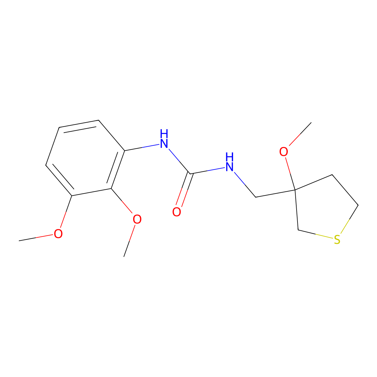 1-(2,3-Dimethoxyphenyl)-3-[(3-methoxythiolan-3-YL)methyl]urea molecular structure, CAS 1448045-23-5