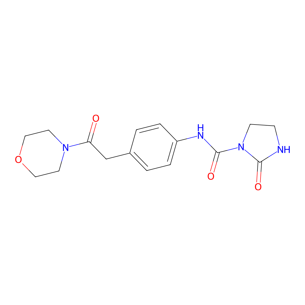 N-(4-(2-morpholino-2-oxoethyl)phenyl)-2-oxoimidazolidine-1-carboxamide molecular structure, CAS 1448045-41-7