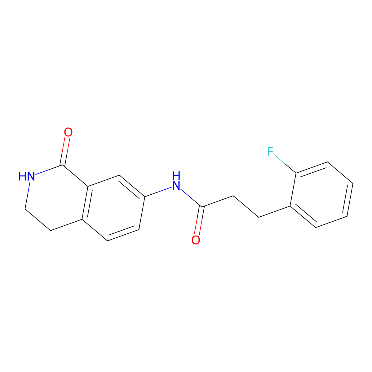 3-(2-fluorophenyl)-N-(1-oxo-1,2,3,4-tetrahydroisoquinolin-7-yl)propanamide molecular structure, CAS 1448045-43-9