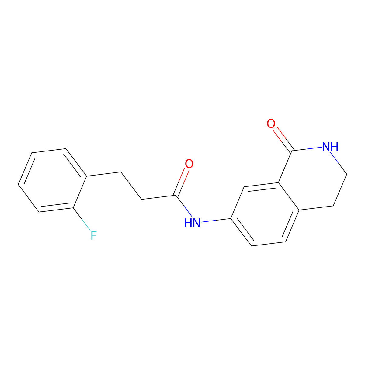 3-(2-fluorophenyl)-N-(1-oxo-1,2,3,4-tetrahydroisoquinolin-7-yl)propanamide molecular structure, CAS 1448045-43-9