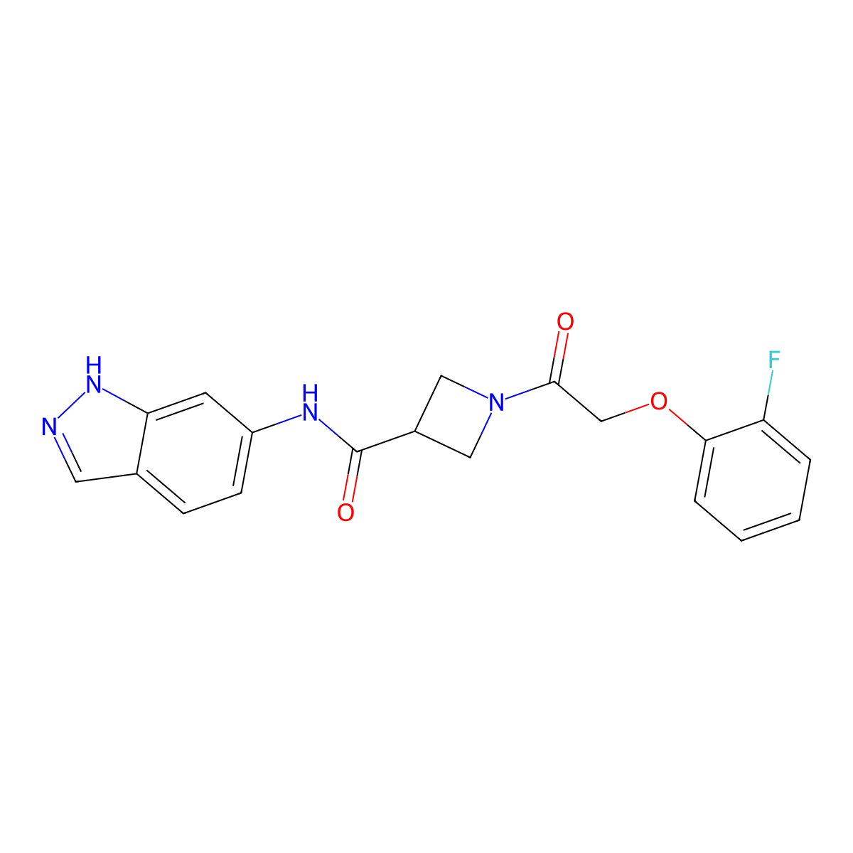 1-[2-(2-Fluorophenoxy)acetyl]-N-(1H-indazol-6-YL)azetidine-3-carboxamide molecular structure, CAS 1448045-91-7
