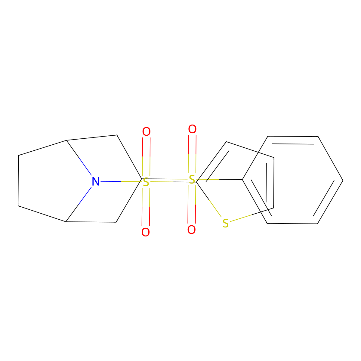 (1R,5S)-3-(phenylsulfonyl)-8-(thiophen-2-ylsulfonyl)-8-azabicyclo[3.2.1]octane molecular structure, CAS 1448046-61-4