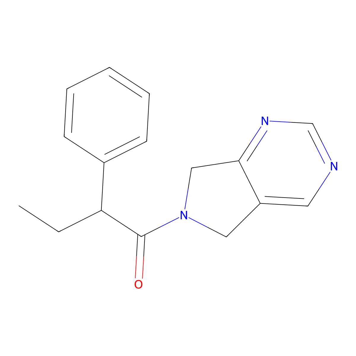2-phenyl-1-(5H-pyrrolo[3,4-d]pyrimidin-6(7H)-yl)butan-1-one molecular structure, CAS 1448046-76-1