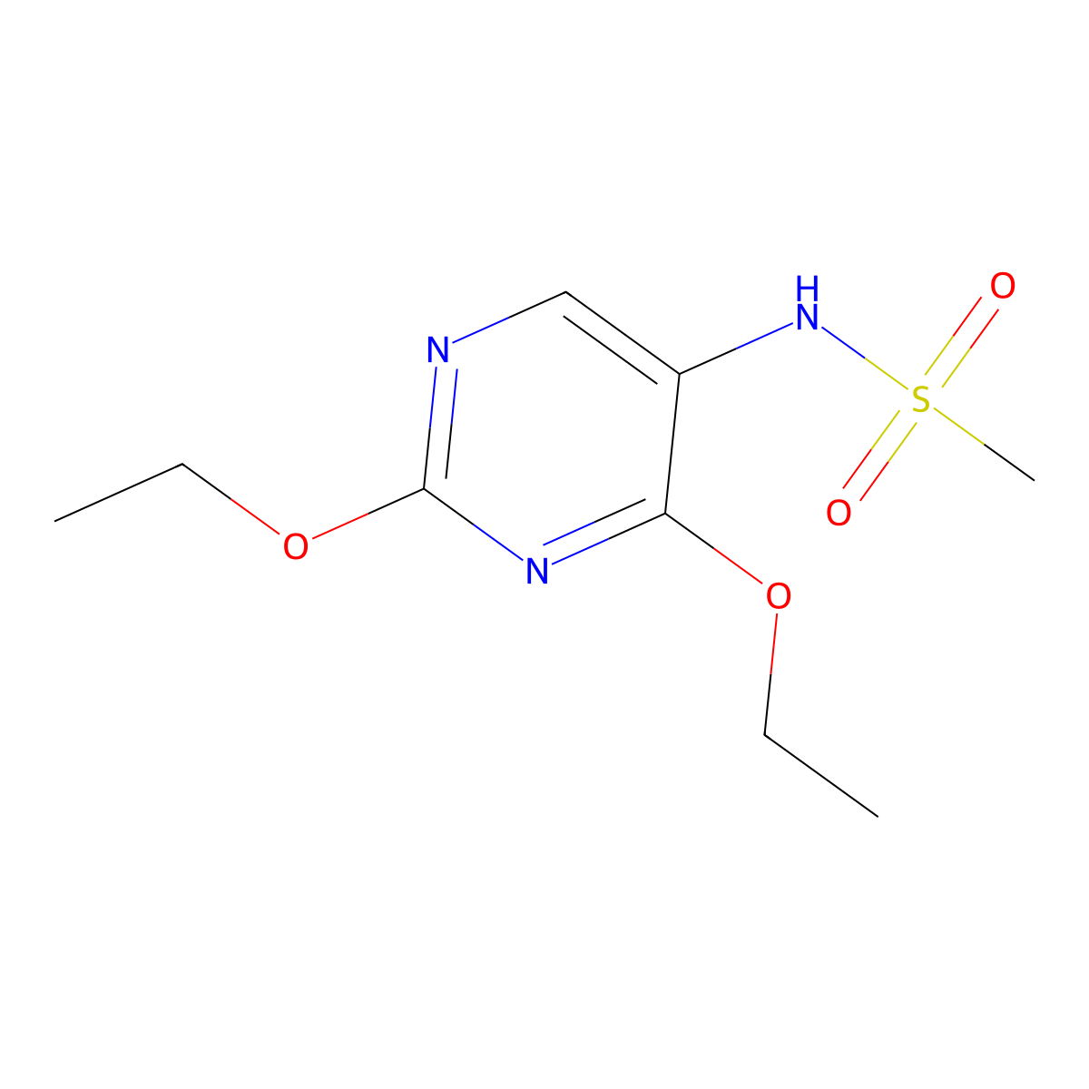 N-(2,4-diethoxypyrimidin-5-yl)methanesulfonamide molecular structure, CAS 1448047-33-3
