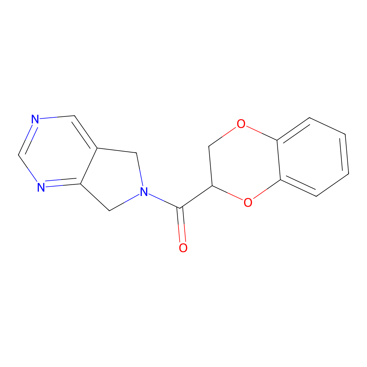 (2,3-dihydrobenzo[b][1,4]dioxin-2-yl)(5H-pyrrolo[3,4-d]pyrimidin-6(7H)-yl)methanone molecular structure, CAS 1448047-77-5