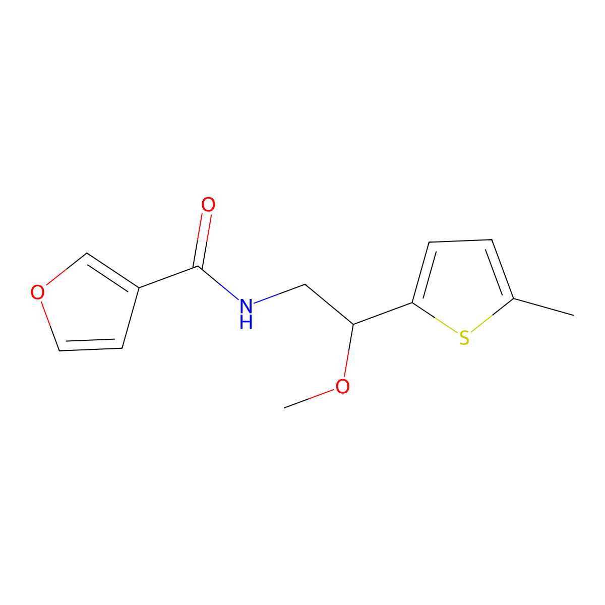 N-[2-Methoxy-2-(5-methylthiophen-2-YL)ethyl]furan-3-carboxamide molecular structure, CAS 1448047-91-3