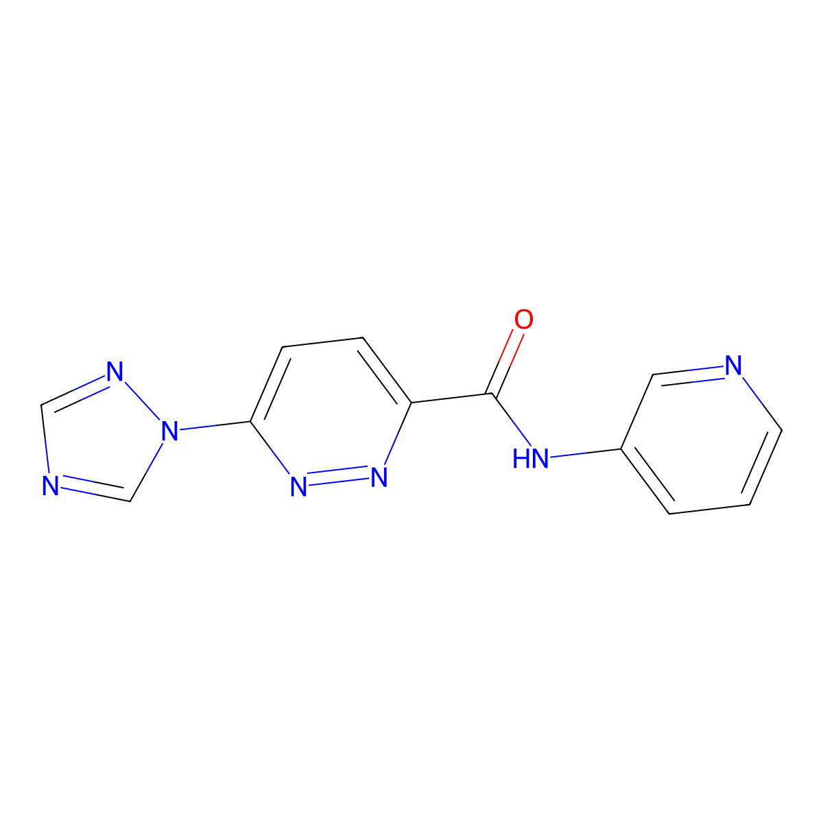 N-(pyridin-3-yl)-6-(1H-1,2,4-triazol-1-yl)pyridazine-3-carboxamide molecular structure, CAS 1448050-56-3