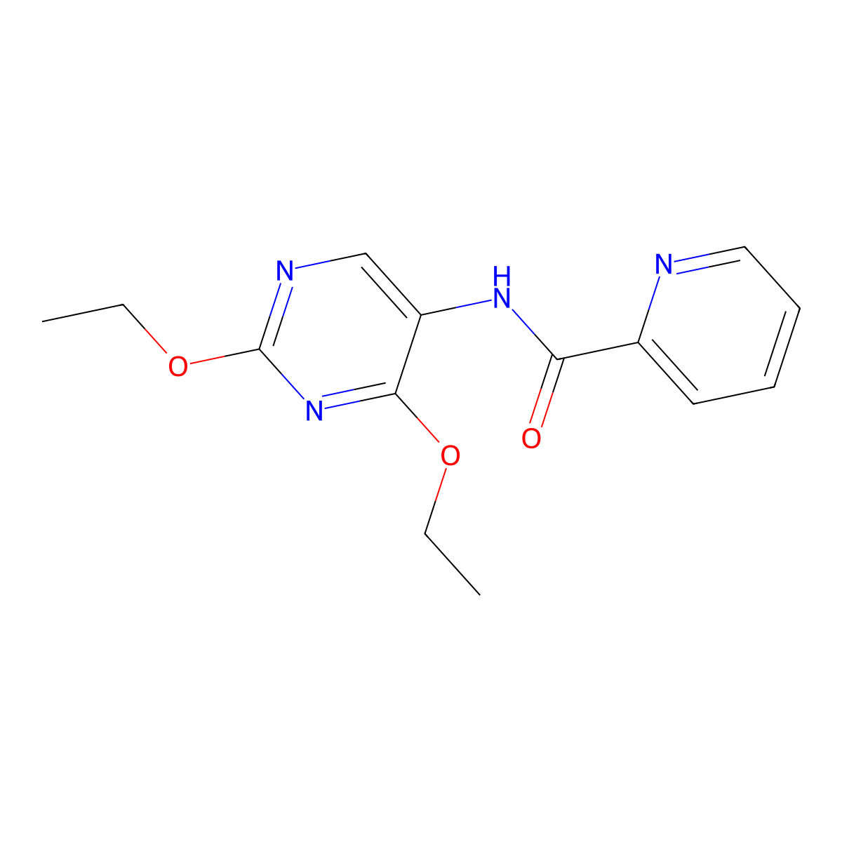 N-(2,4-diethoxypyrimidin-5-yl)picolinamide molecular structure, CAS 1448050-75-6