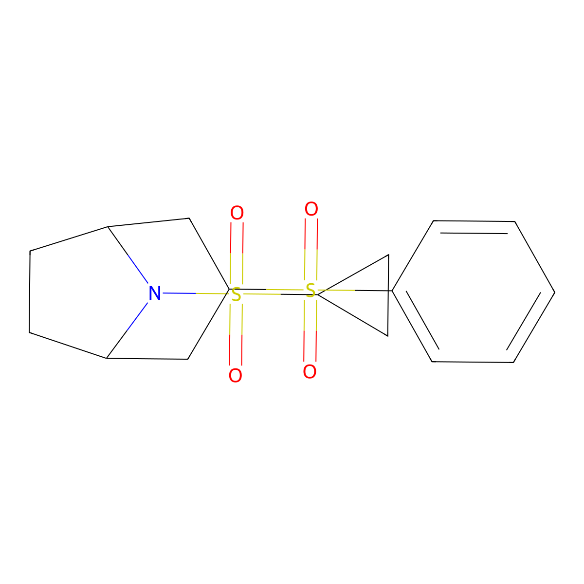 (1R,5S)-8-(cyclopropylsulfonyl)-3-(phenylsulfonyl)-8-azabicyclo[3.2.1]octane molecular structure, CAS 1448051-38-4