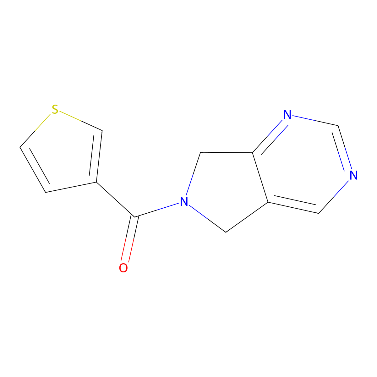 (5H-pyrrolo[3,4-d]pyrimidin-6(7H)-yl)(thiophen-3-yl)methanone molecular structure, CAS 1448051-50-0