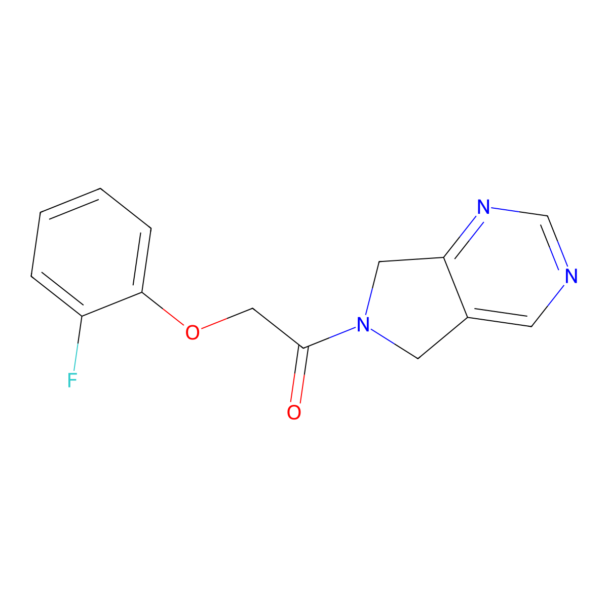 2-(2-fluorophenoxy)-1-(5H-pyrrolo[3,4-d]pyrimidin-6(7H)-yl)ethanone molecular structure, CAS 1448051-59-9