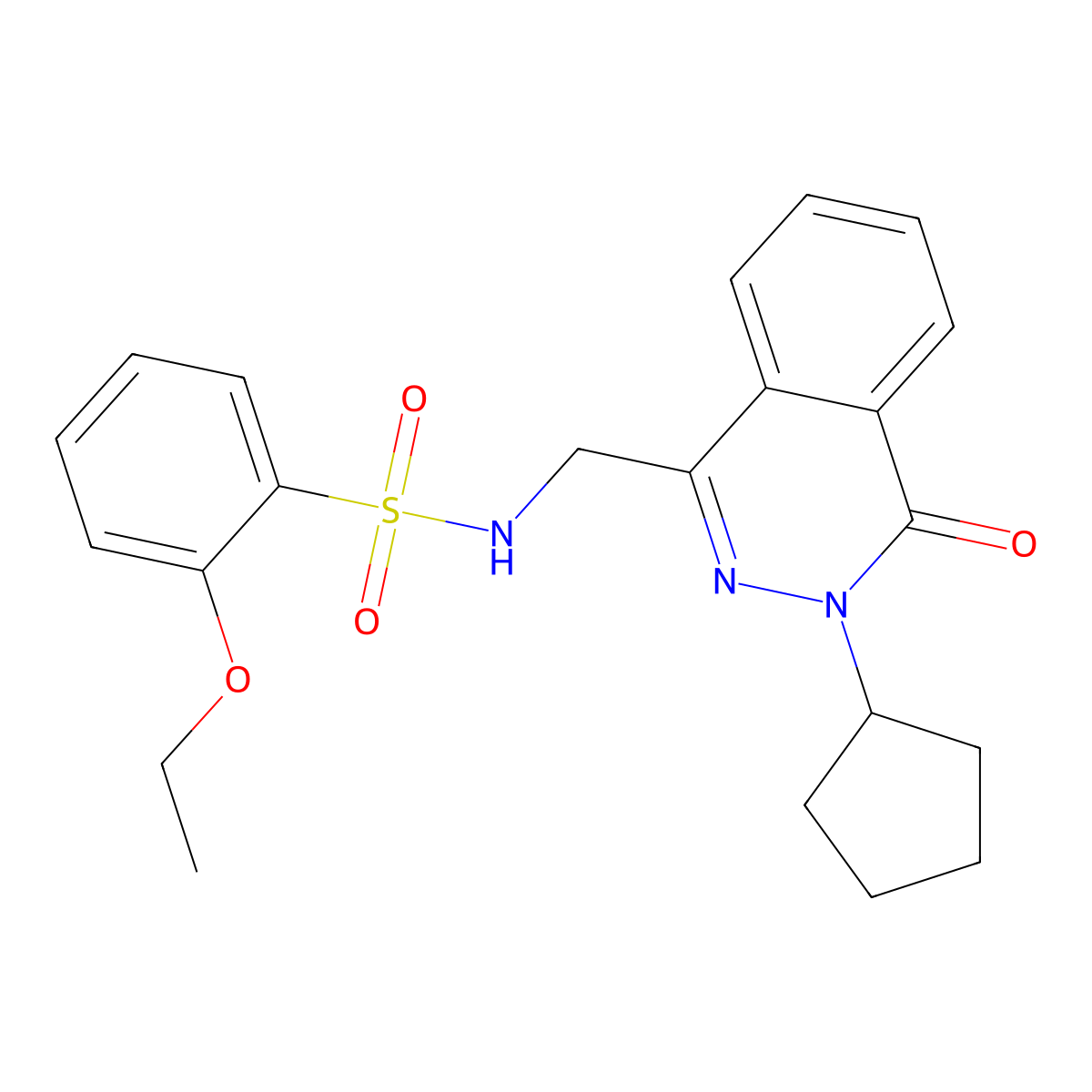 N-((3-cyclopentyl-4-oxo-3,4-dihydrophthalazin-1-yl)methyl)-2-ethoxybenzenesulfonamide molecular structure, CAS 1448051-69-1