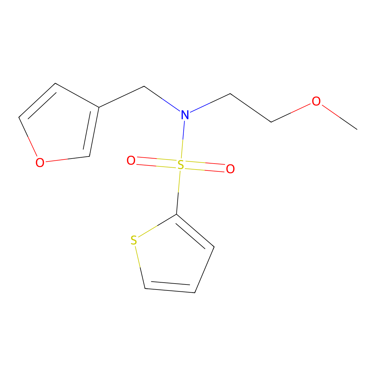N-(furan-3-ylmethyl)-N-(2-methoxyethyl)thiophene-2-sulfonamide molecular structure, CAS 1448052-31-0
