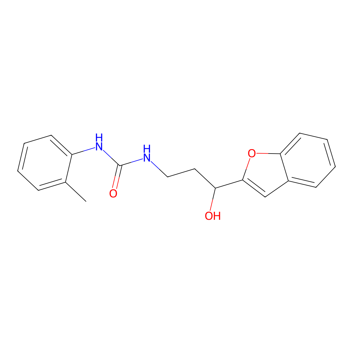 1-(3-(Benzofuran-2-yl)-3-hydroxypropyl)-3-(o-tolyl)urea molecular structure, CAS 1448052-37-6