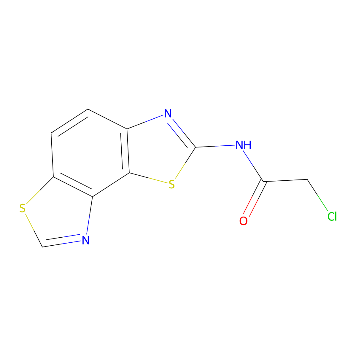 N-(benzo[1,2-d:3,4-d']bis(thiazole)-2-yl)-2-chloroacetamide molecular structure, CAS 1448052-91-2