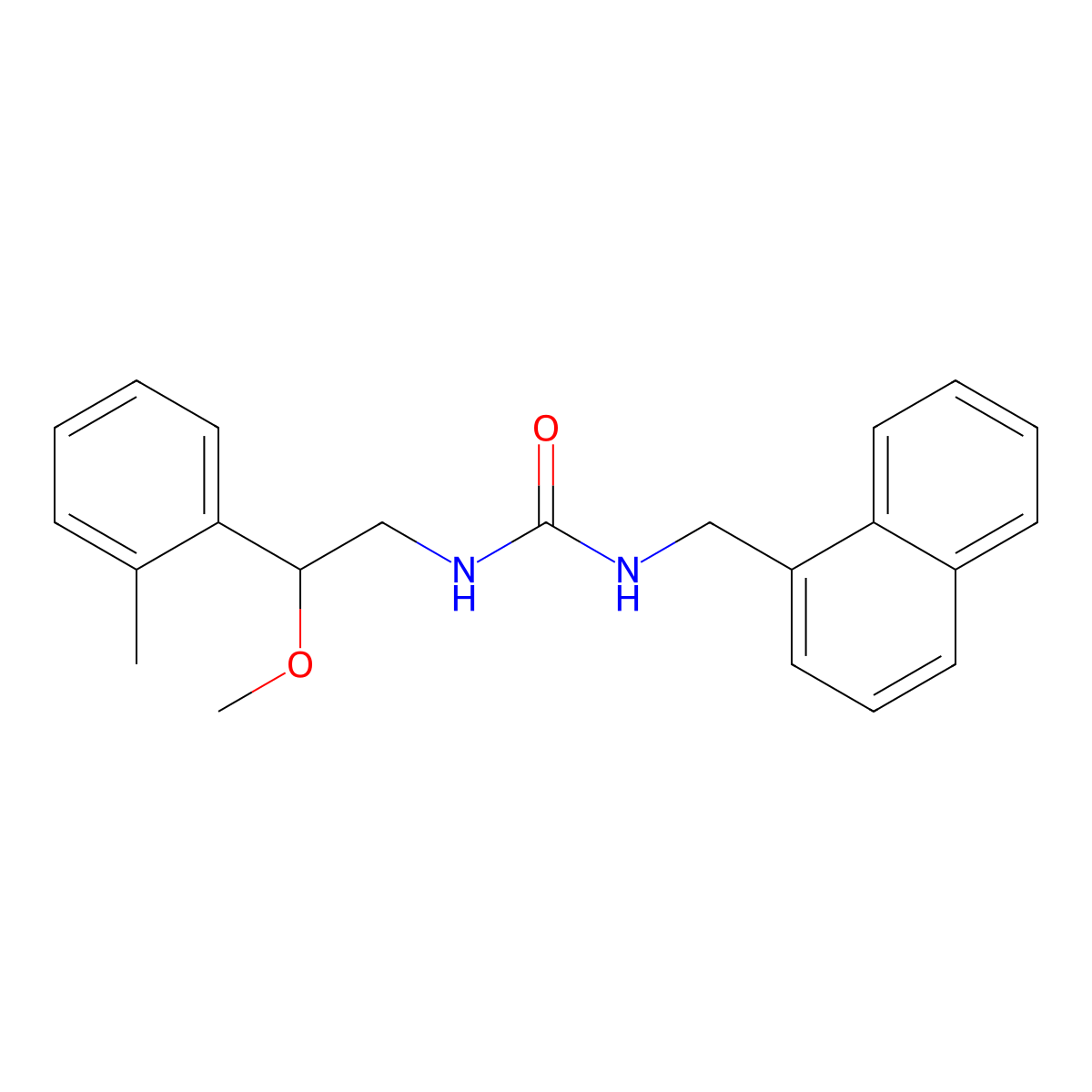 1-(2-Methoxy-2-(o-tolyl)ethyl)-3-(naphthalen-1-ylmethyl)urea molecular structure, CAS 1448052-95-6