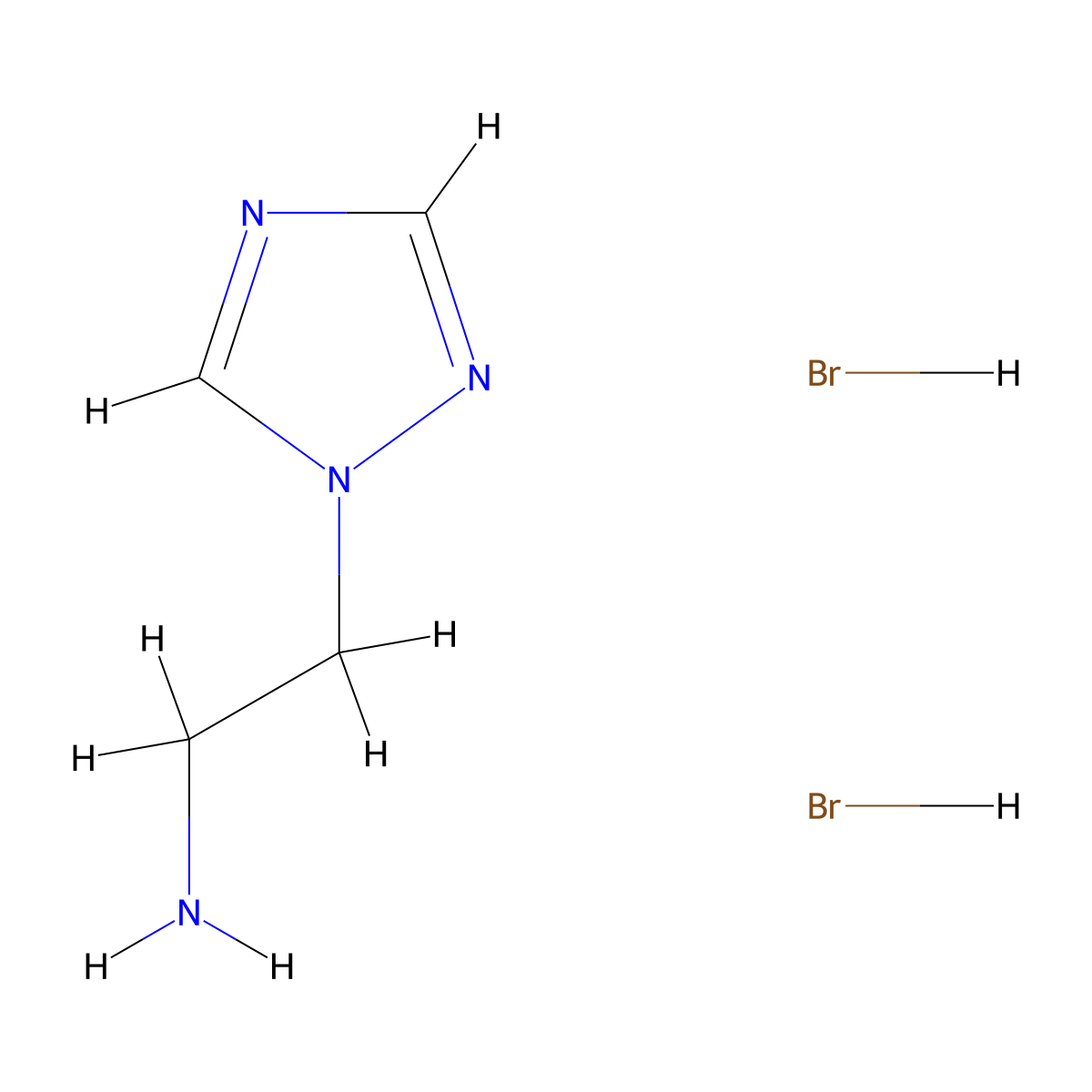 [2-(1H-1,2,4-triazol-1-yl)ethyl]amine dihydrobromide molecular structure, CAS 1448053-01-7