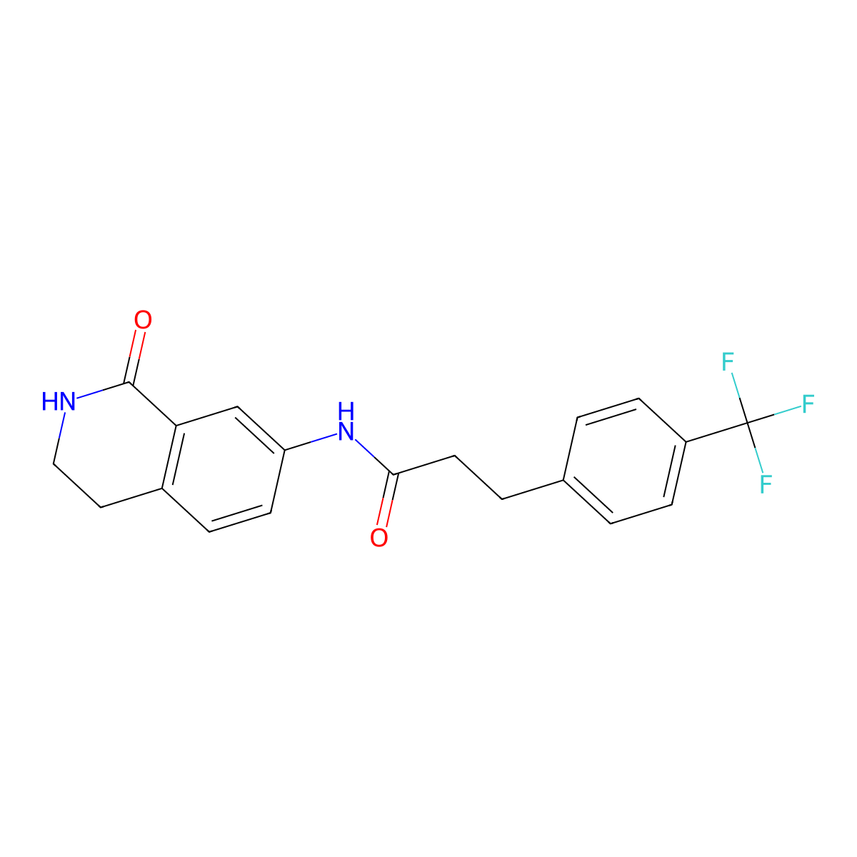 N-(1-oxo-1,2,3,4-tetrahydroisoquinolin-7-yl)-3-[4-(trifluoromethyl)phenyl]propanamide molecular structure, CAS 1448053-42-6