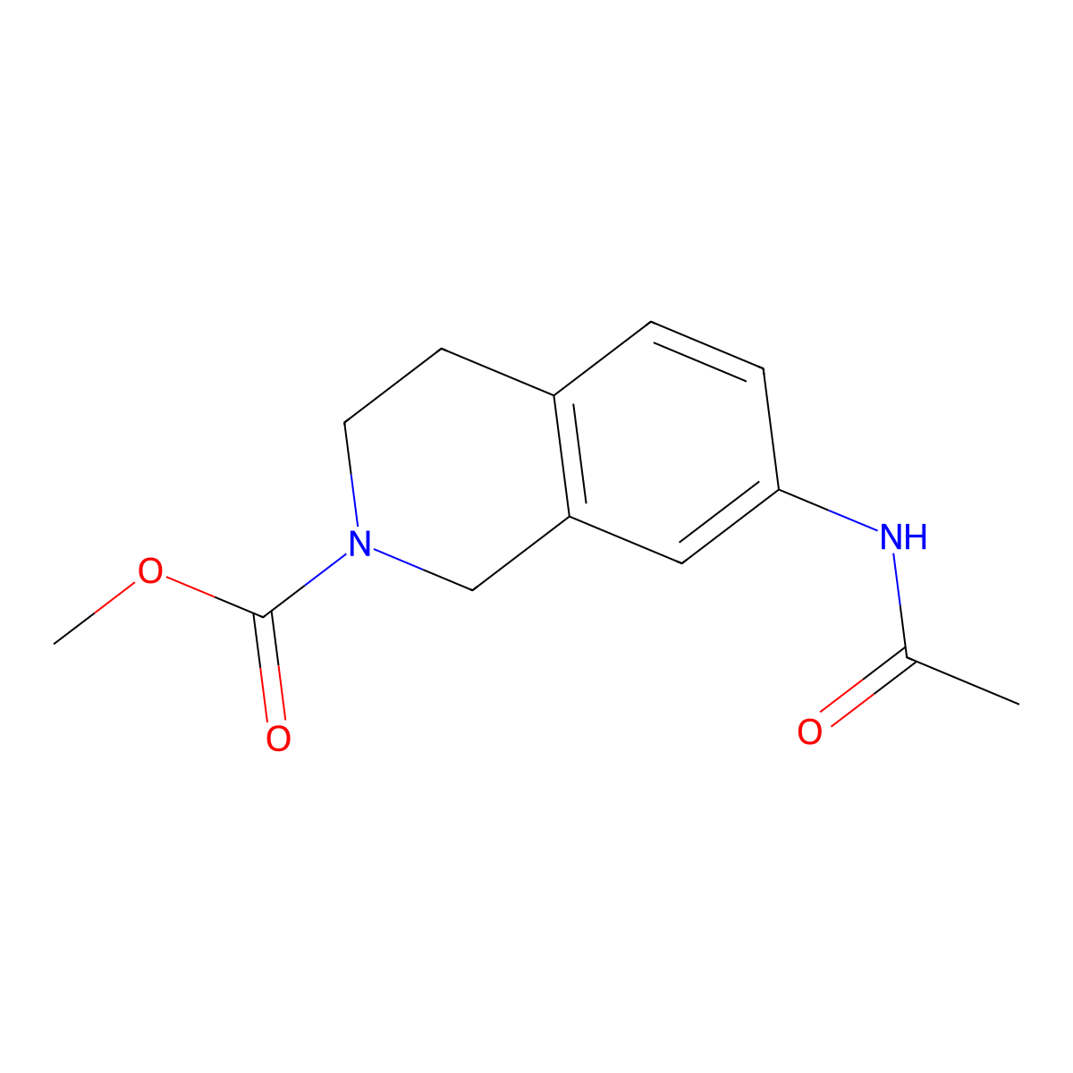 methyl 7-acetamido-3,4-dihydroisoquinoline-2(1H)-carboxylate molecular structure, CAS 1448054-41-8