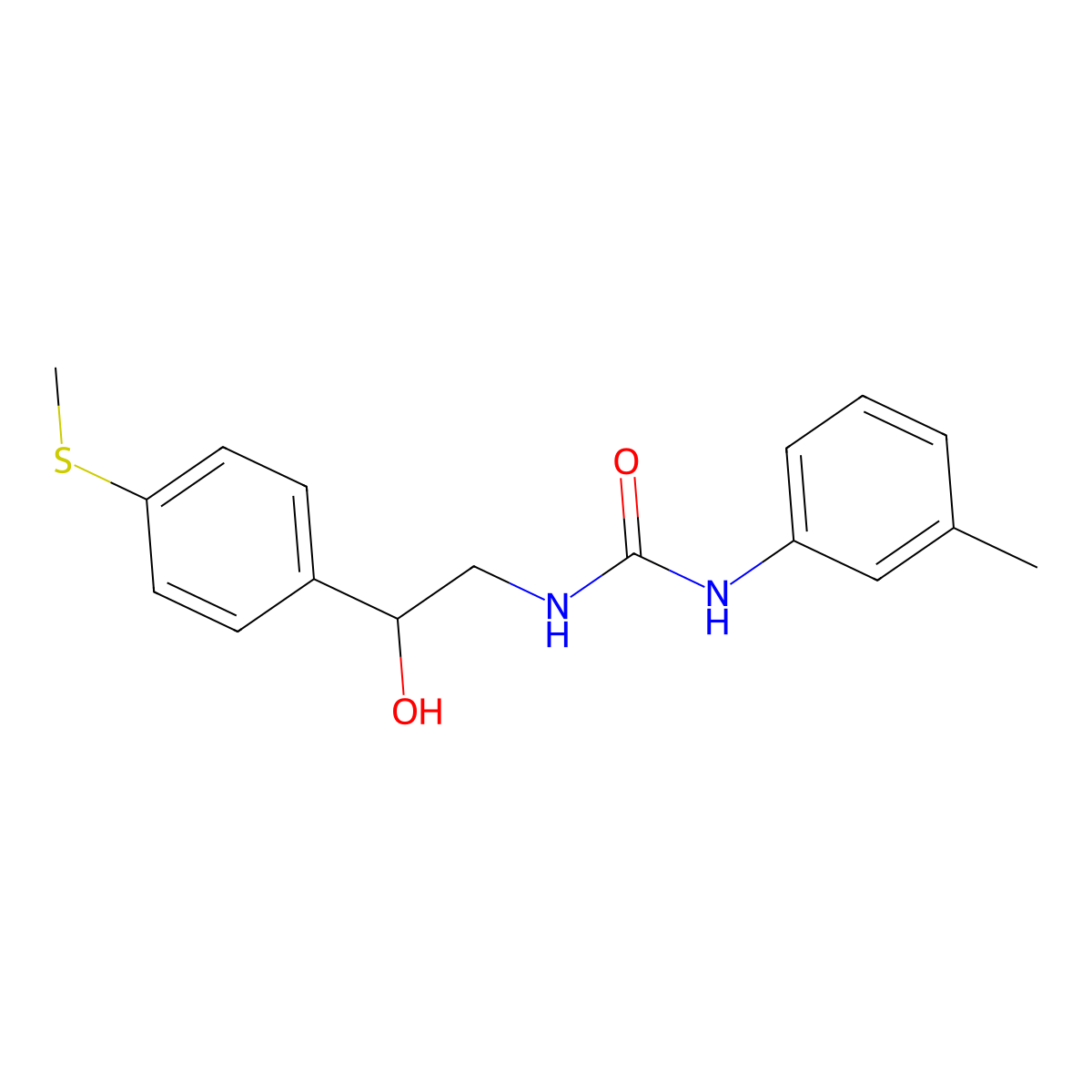 1-(2-Hydroxy-2-(4-(methylthio)phenyl)ethyl)-3-(m-tolyl)urea molecular structure, CAS 1448054-52-1