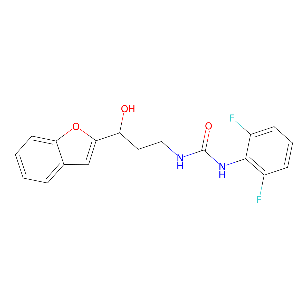 1-(3-(Benzofuran-2-yl)-3-hydroxypropyl)-3-(2,6-difluorophenyl)urea molecular structure, CAS 1448054-84-9