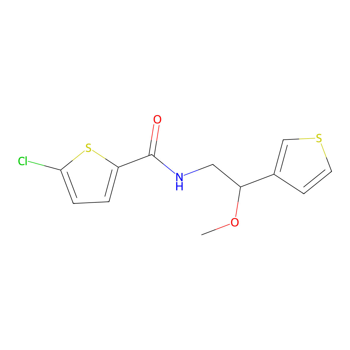 5-Chloro-N-[2-methoxy-2-(thiophen-3-YL)ethyl]thiophene-2-carboxamide molecular structure, CAS 1448054-92-9