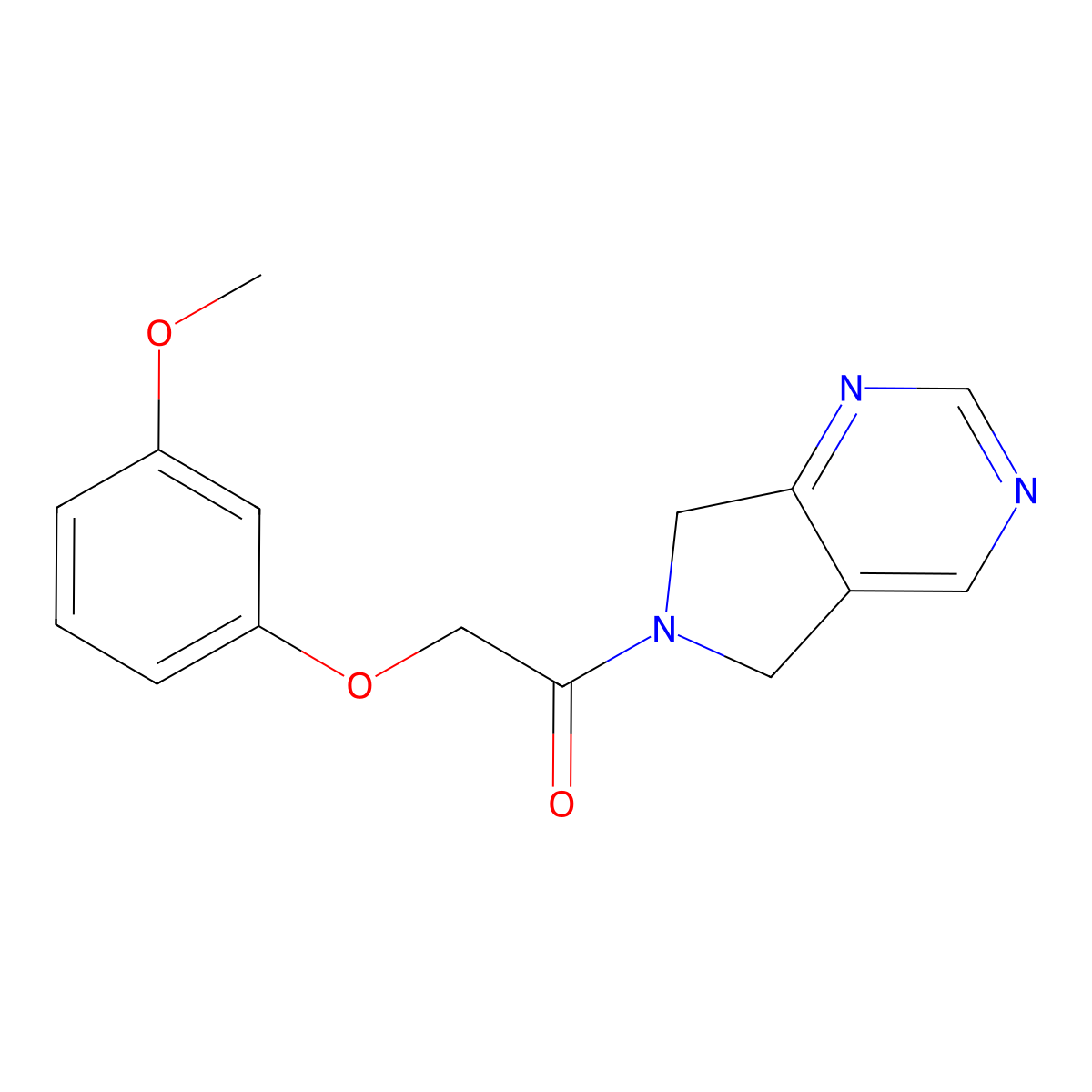 2-(3-methoxyphenoxy)-1-(5H-pyrrolo[3,4-d]pyrimidin-6(7H)-yl)ethanone molecular structure, CAS 1448056-64-1