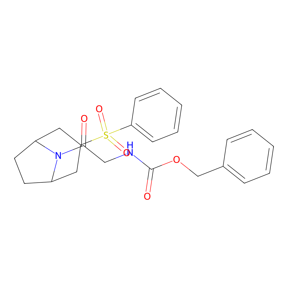 benzyl (2-oxo-2-((1R,5S)-3-(phenylsulfonyl)-8-azabicyclo[3.2.1]octan-8-yl)ethyl)carbamate molecular structure, CAS 1448057-15-5